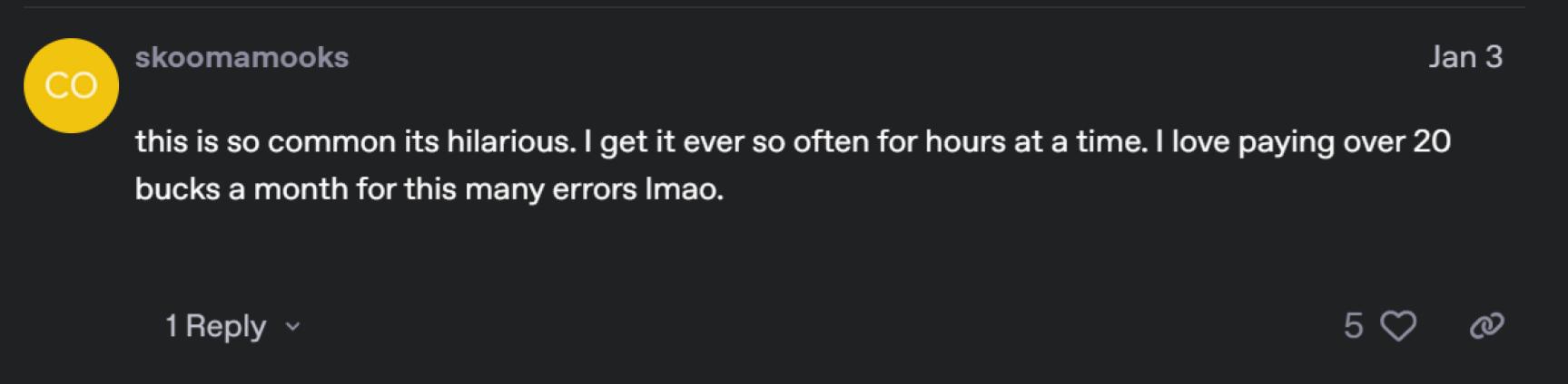 Another OpenAI community forum user experiencing ChatGPT PDF issues